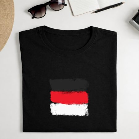 Marškinėliai "Juoda raudona balta"