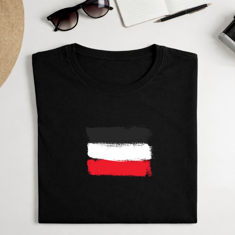 Marškinėliai "Juoda balta raudona"