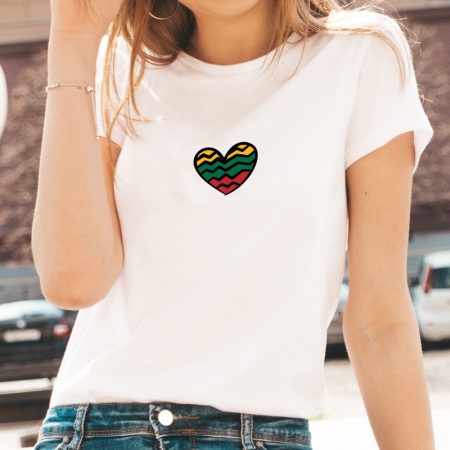 Marškinėliai "Trispalvė širdelė"
