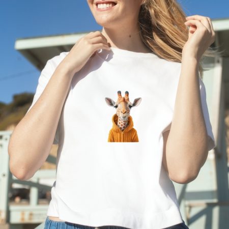 Marškinėliai "Žirafa namuose"