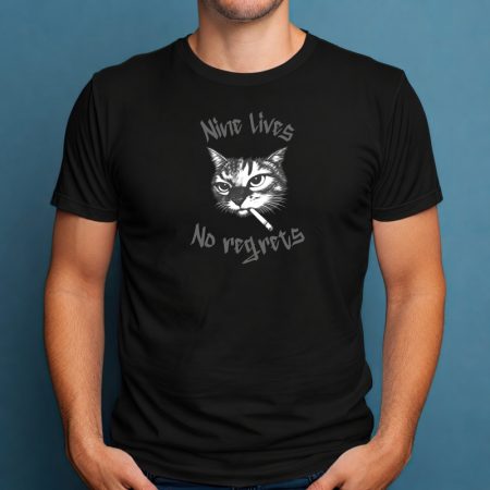 Marškinėliai "Nine lives no regrets"