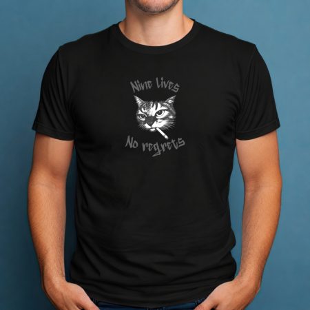 Marškinėliai "Nine lives no regrets"